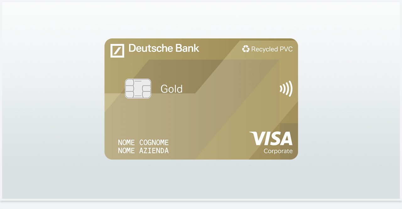 Immagine della Carta di Credito Gold Visa Corporate Aziendale